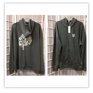 Order plus, Men,Sweatshirt,Hood,Gray,Sz 3XL,Long Sleeve,later indigenous print.!
